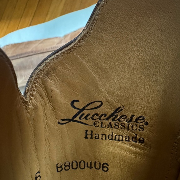 Women’s Lucchese Classics Boots size 6 Distressed Tan Brown Leather Handmade USA - Picture 12 of 15